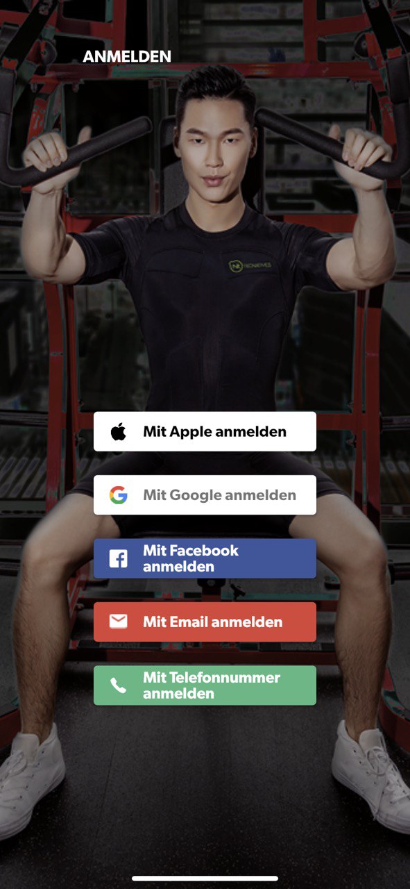 Auswahl des Logins